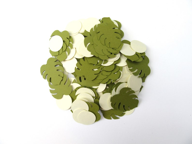 Safari Confetti Jungle Confetti Tropical Leaf Confetti Etsy