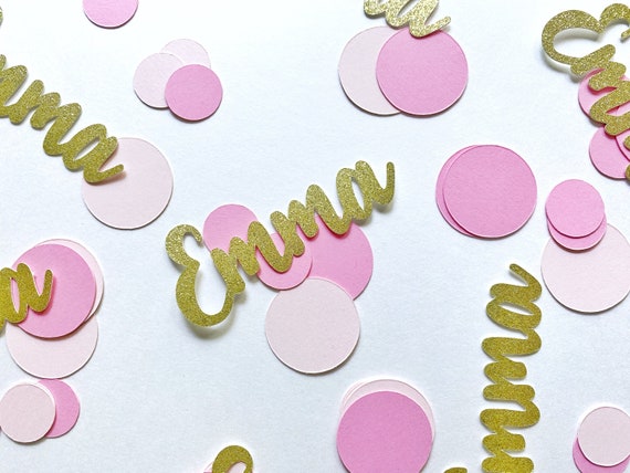 Custom Confetti, Personalized Confetti, Baby Shower Decorations, Baby Sprinkle, Bridal Shower Decor, Girls Birthday Party, Name Confetti,