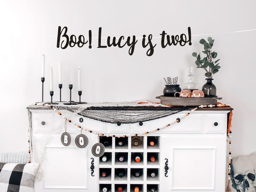 Boo! I'm Two Birthday Banner, A Little Boo is Turning Two, 2nd Birthday ...