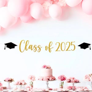 Class of 2025 Graduation Banner, Graduation Party Decor, Personalized Graduation Backdrop, 2025 Party Supplies, Congrats Grad,
