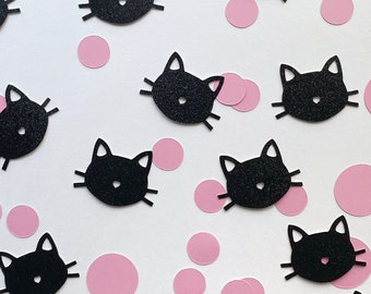 Cat Confetti, 150 PIECES, Kitten Confetti, Kitty Cat Confetti, Cat Theme Party, Cat Party Decor, Cat Birthday, Kitten Birthday Party,