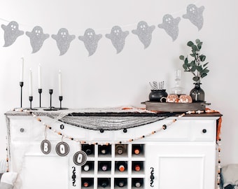 Spookhalloweenbanner, Halloweenfeest, Halloweenslinger, Halloweendecor, Spookachtige manteldecor, Leuke Halloween, Roze Halloween,