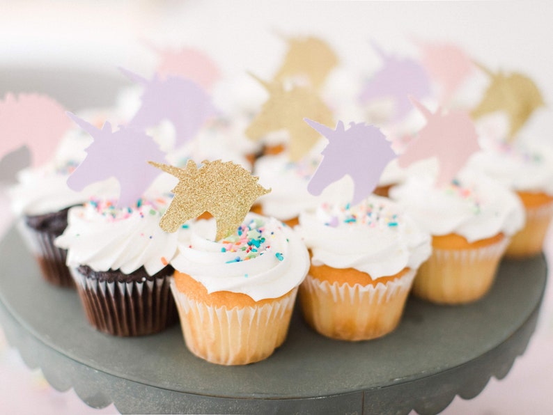 Unicorn Cupcake Topper, Unicorn Party, Unicorn First Birthday, Unicorn 1st Birthday, Unicorn Party Decorations, Unicorn Party Supplies image 1