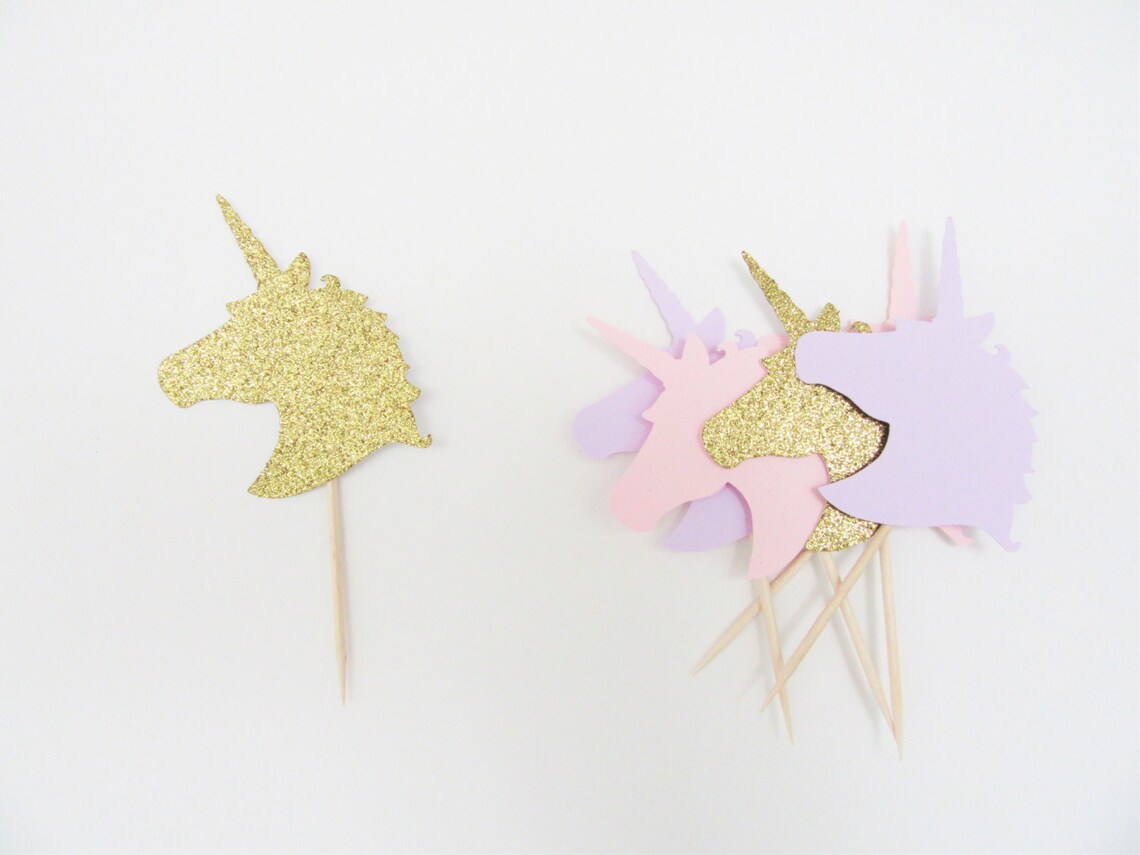 Unicorn Cupcake Topper Unicorn Party Unicorn First Birthday Etsy Australia