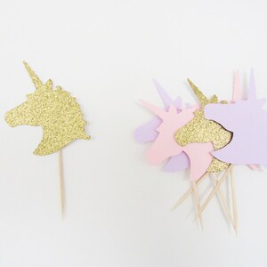 Unicorn Cupcake Topper, Unicorn Party, Unicorn First Birthday, Unicorn 1st Birthday, Unicorn Party Decorations, Unicorn Party Supplies image 2