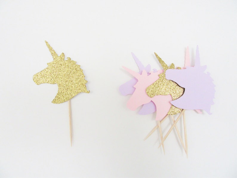 Unicorn Cupcake Topper, Unicorn Party, Unicorn First Birthday, Unicorn 1st Birthday, Unicorn Party Decorations, Unicorn Party Supplies image 2