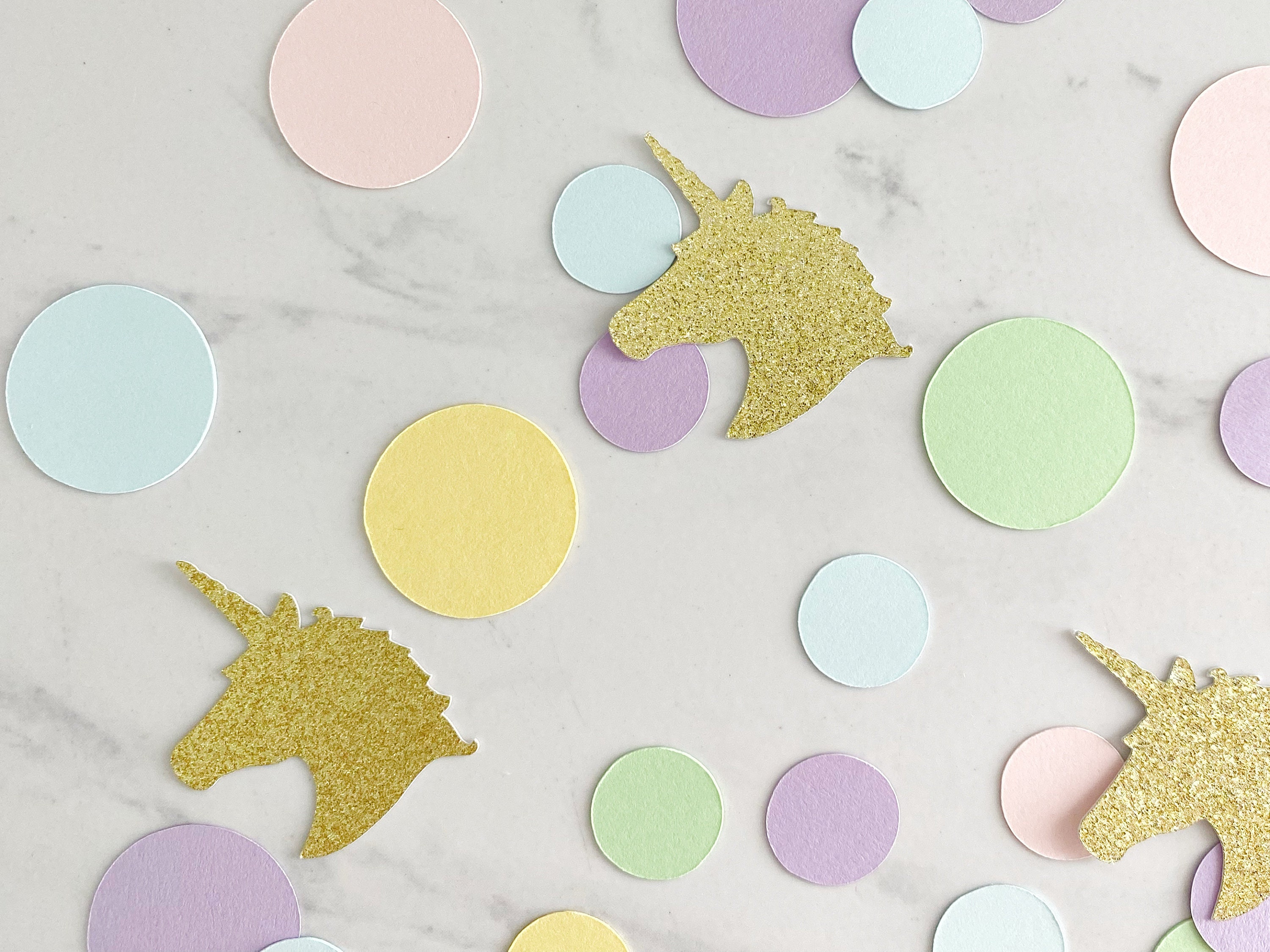 Pastel Unicorn Confetti 180 PIECES Rainbow Unicorn Birthday Pastel Party Decor Rainbow Confetti Unicorn Table Scatter Girls