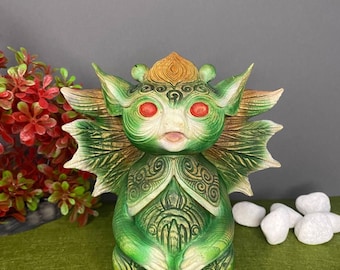 Nilum Cosmic Forest Creature Figurine, Woodland Spirit Statue