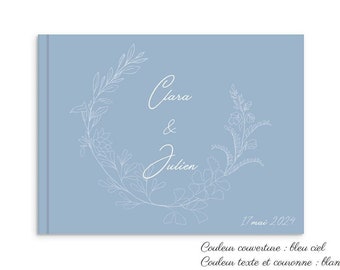 Livre d'or de mariage - livre d'or mariage personnalisé - choix de couleur disponible