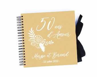 Livre d'or anniversaire de mariage personnalisé, anniversaire de mariage, cadeau anniversaire de mariage