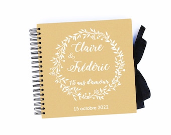 Personalisiertes Gästebuch zum Hochzeitstag, Hochzeitstag, Hochzeitstagsgeschenk, Landkrone