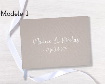 DESTOCKAGE !!! Livre d'or mariage personnalisé 2 écritures au choix