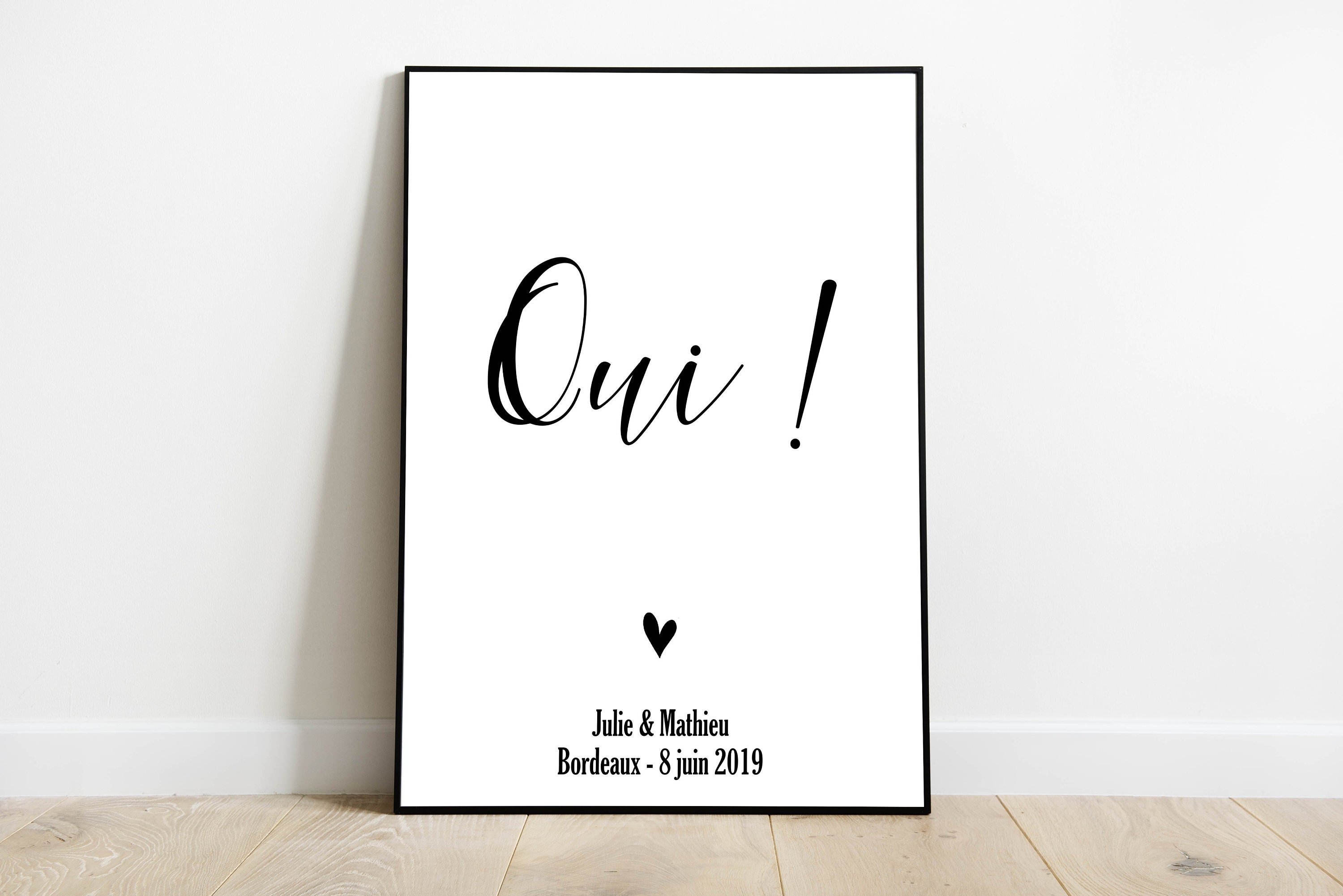 Affiche Personnalisée Couple - Cadeau Saint Valentin Affiche Valentin