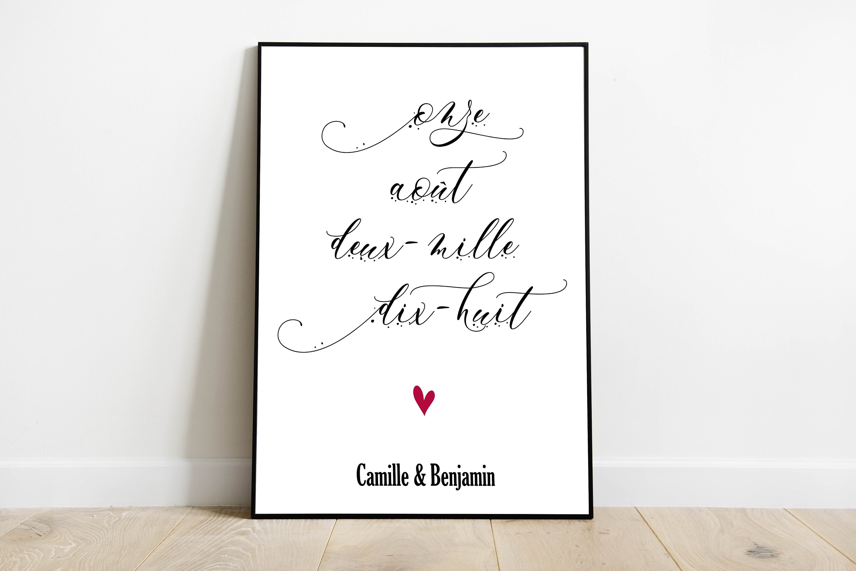 Affiche Personnalisée Couple Saint Valentin - Affiche Personnalisée