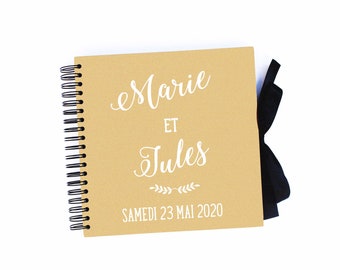 Livre d'or mariage personnalisé, mariage champêtre et romantique