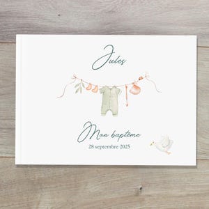 Guestbook battesimo - guestbook battesimo personalizzato - guestbook battesimo vestitini neonato