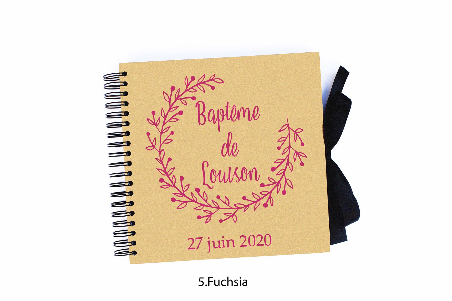 Livre d'or baptême fille kraft personnalisé couronne de - Etsy France