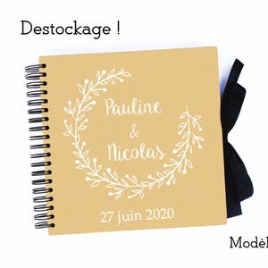 SALDI DI LIQUIDAZIONE!!! Libro degli ospiti personalizzato per matrimonio in carta kraft, 3 modelli tra cui scegliere