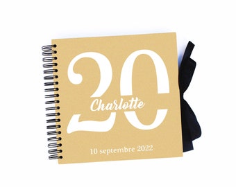 Livre d'or anniversaire personnalisé, album anniversaire chiffre, cadeau anniversaire