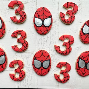 Spider man cookies - 1 dozen