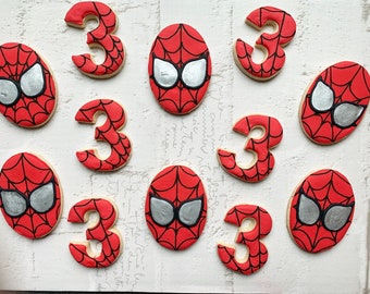 Spider man cookies - 1 dozen