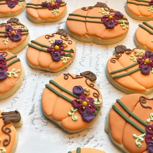 Pumpkin sugar cookies- 1 dozen