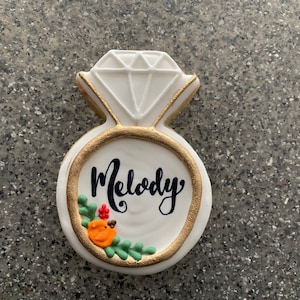 Bridesmaid/Bride ring cookie