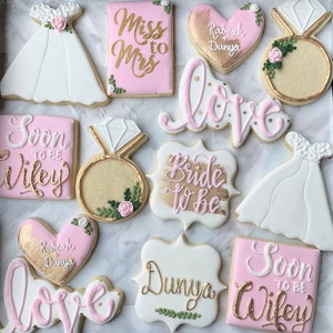 Bridle shower cookies- 1 dozen assorted
