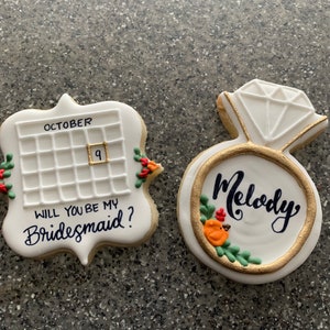 Bridesmaid proposal cookie set