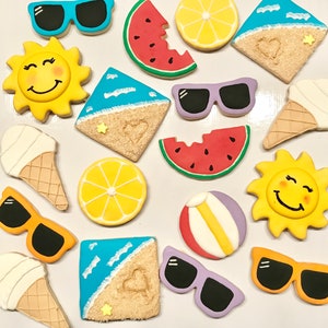 Summer themed cookies. 1 dozen