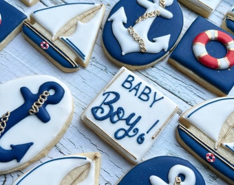 Nautical theme cookies -1 dozen