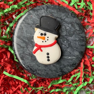 Mini galletas de azúcar de muñeco de nieve-1 docena