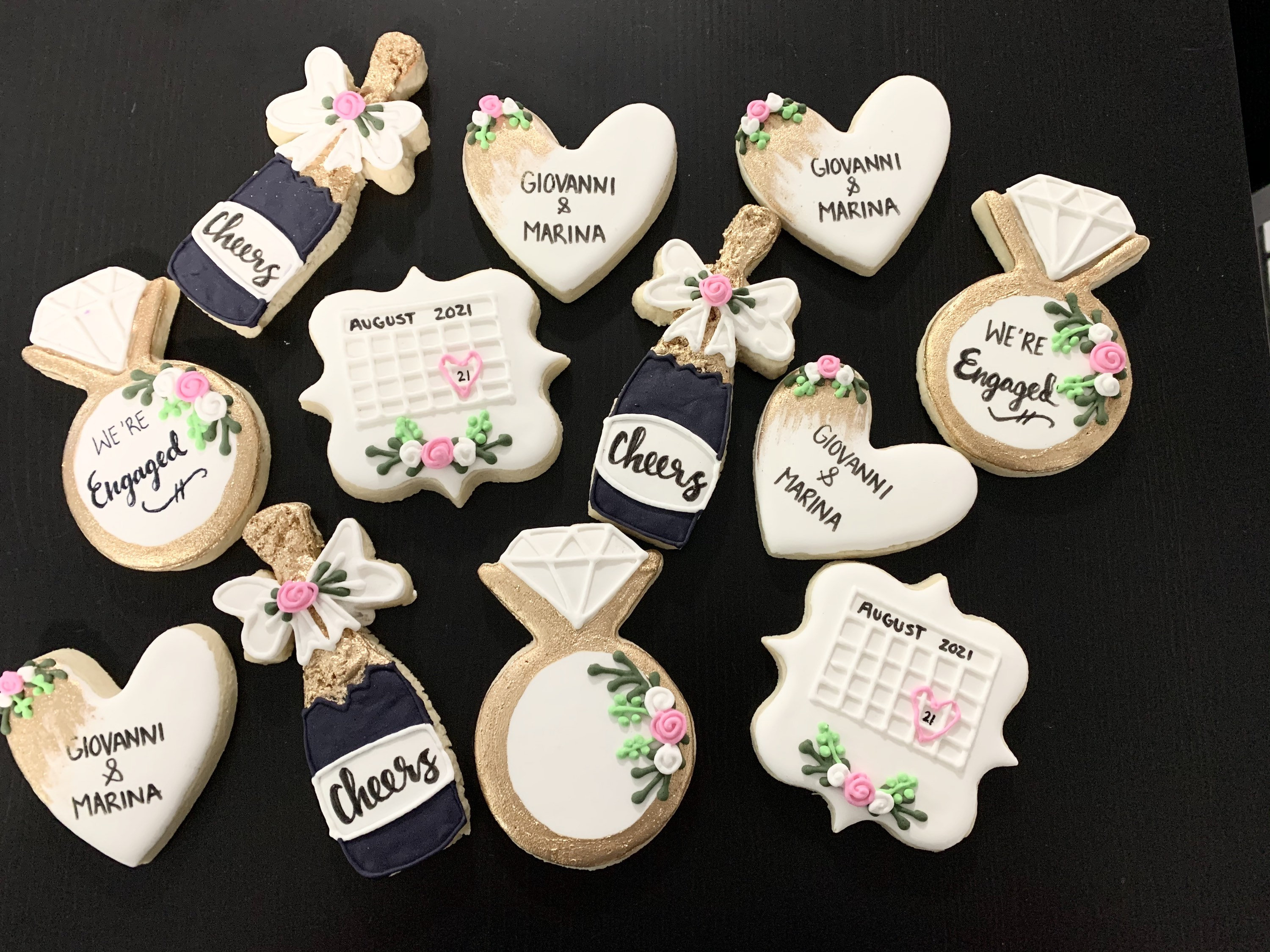 Engagement sugar cookies 1 dozen Etsy