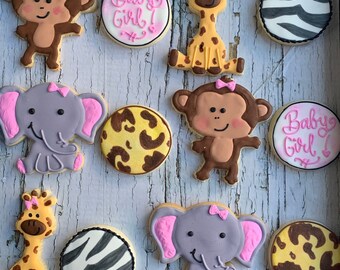 Baby Safari sugar cookies- 1 dozen