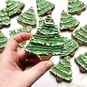 Christmas tree sugar cookies. - 1 dozen