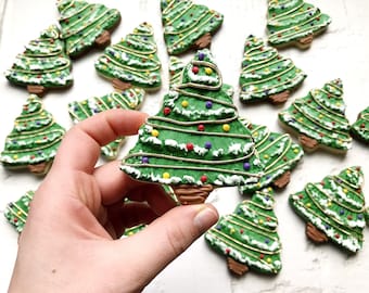 Kerstboomsuikerkoekjes. - 1 dozijn