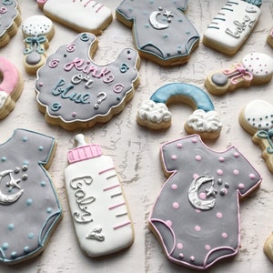 Gender reveal sugar cookies. -1 dozen