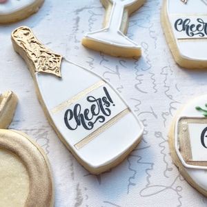 Champange bottle cookies -1 DOZEN