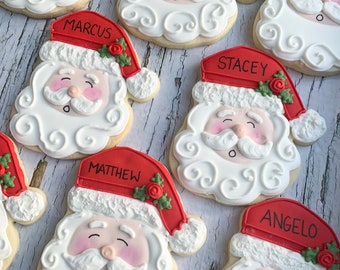 Santa Christmas cookies - 1 dozen