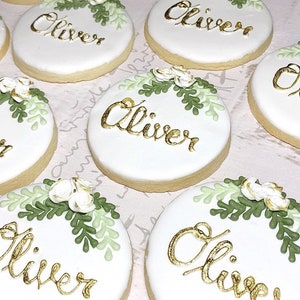 Personalized name cookies.- 1 dozen