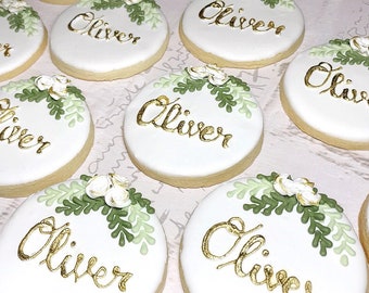 Personalized name cookies.- 1 dozen