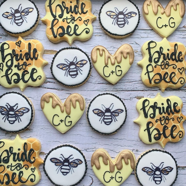 Bride to Bee Sugar Cookies -1 Dozen - Etsy
