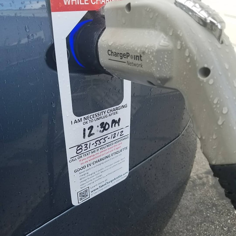 5PACK Electric Vehicle Charging Hangers Etsy