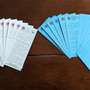 Combo Blocked Charger Pack: 12 ICE_Blocked Notices / 12 EV_Blocked Notices (24 Total)