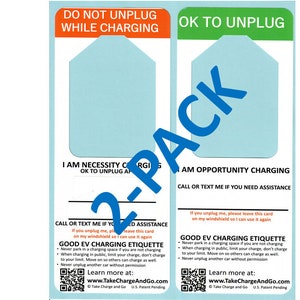 2-PACK Electric Vehicle Charging Hangers (Save on shipping!)