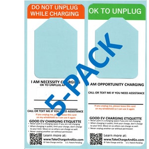 5-PACK Electric Vehicle Charging Hangers
