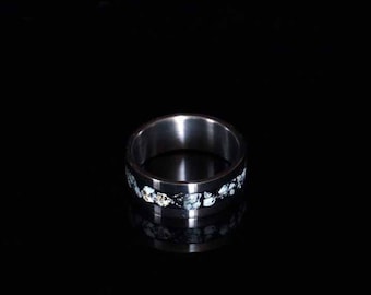 Titanium & African Turquoise Men's Ring