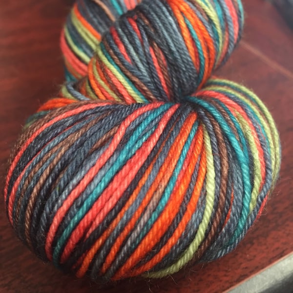 Fall-ing for you - Self Striping Sock yarn - dyed to order - 7 stripes