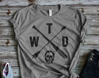 Womens The Walking Dead Team Daryl Dixon vs Team Negan Junior Fit V-Neck T-Shirt
