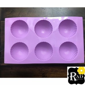 Medium Spiral Cocoa bomb 6 Cavity Silicone Mold